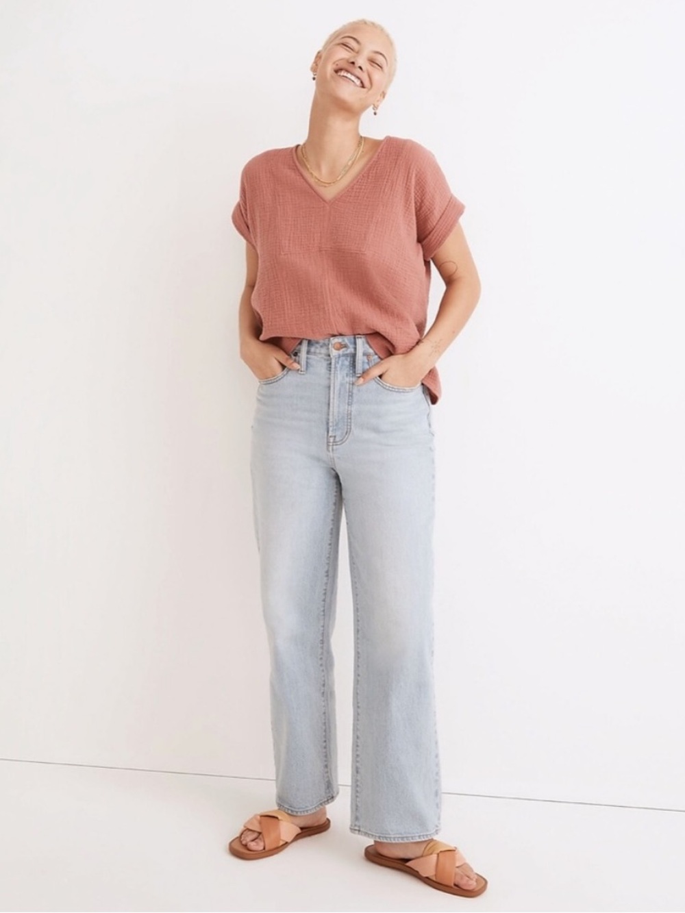 NWT Madewell The Curvy Perfect Vintage Wide-Leg Jean in Edmunds Wash sz 26 NF159